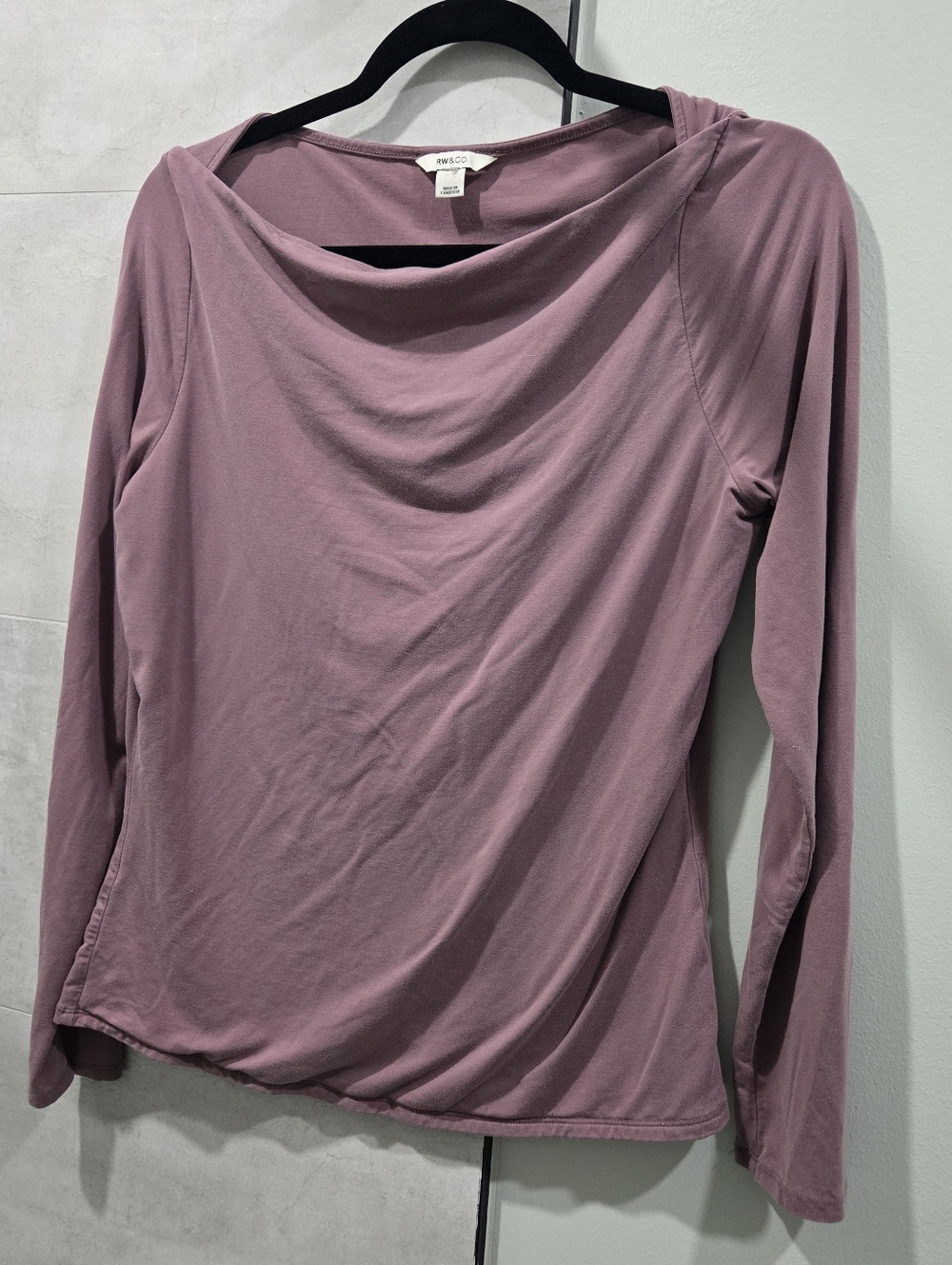 RW&CO. Soft Cowl Neck Tee - EUC Size L